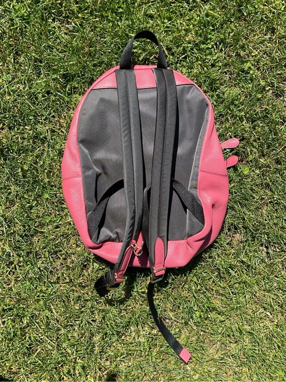 Coach Pink Pebbled Leather Mini Backpack with Gold Hardware